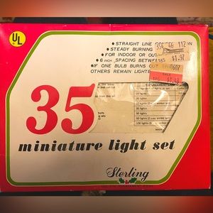 Vintage Flashing Crystal Mini Tree Light String